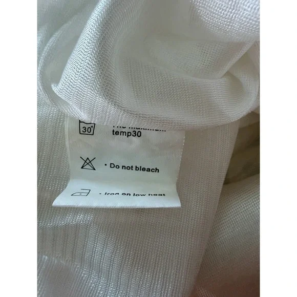 NWT Lilbetter White Maxi Halter Dress Medium Crochet Boho Festival Beach - Picture 7 of 8